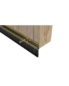 Stormguard Heavy Duty Aluminium Brush Bottom Door Seal-Gold-914mm