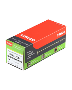 Timco Timber Frame Screw - Wafer Head Green - 8.0mm Diameter