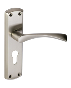 Monza Euro Profile Lever On Plate Handle SNP