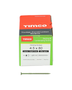 Timco Decking Screws PZ2 - Green 4.5 x 80 - 200pcs