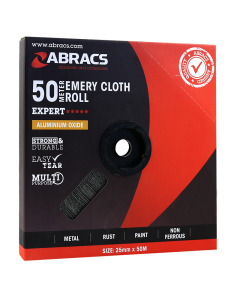 Emery Cloth Roll 25mm x 50m - 80 Grit