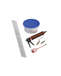 Crack Stitching Kit - 10x 1000mm Heli Bars Grout, Gun, Nozzle, Paddle & Trowel
