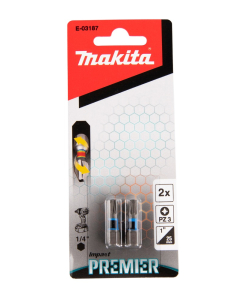 Makita E-03187 Impact Premier Torsion Bit PZ3x25mm - 2pcs
