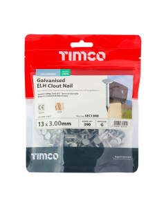 Timco Clout Nail Extra Large Head - Galvanised 0.5kg