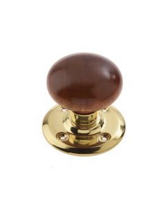 Frelan JKA60MPB Darkwood Mortice Knob Polished Brass