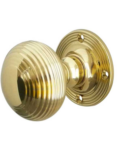 Frelan JR6MPB Reeded Mortice Knob PB