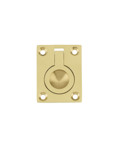 Frelan Flush Ring Polished Brass 38 x 50mm