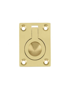 Frelan Flush Ring Polished Brass 50 x 63mm