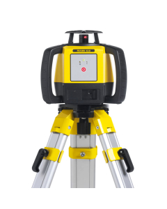 Leica Rugby 610 Rechargable Rotating Laser Tripod, Staff, Detector and Battery holder