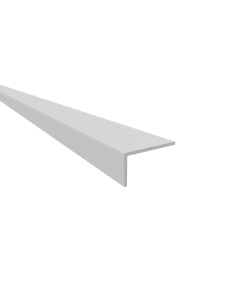 White Plastic PVC Unequal Angle 20x10x1x2000mm
