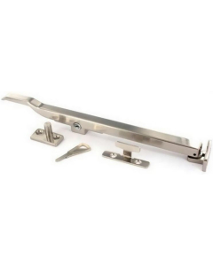 Securit S1076 Window Locking Casement Stay Brushed Nickel 250mm