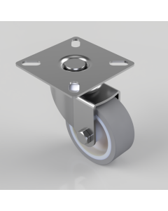 Plate Fixing 50mm Swivel Castor - 50kg Load