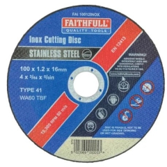 Faithfull Metal Cutting Disc 100 x 1.2 x 16mm
