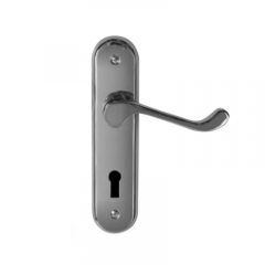 Intelligent KEN05SCP Kensington Lever Bathroom Lock Handle on Short Plate CP