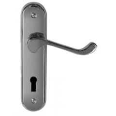 Intelligent KEN05SSCP Kensington Lever Bathroom Lock Handle on Short Plate SCP