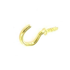 Securit S6311 3/4" E/B Cup Hooks Brass Plated