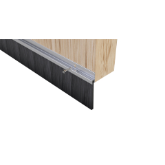 Stormguard Heavy Duty 50mm Aluminium Brush Bottom Door Seal Aluminium