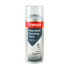 Timco Matt Black Finishing Paint Aerosol 380ml
