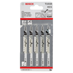 Bosch 2608630030 Jigsaw Blade T101B Clean for Wood 5pc