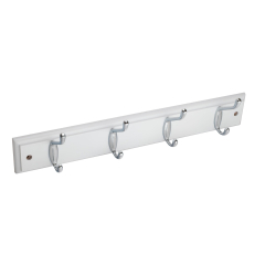 Hat & Coat Hooks On White Board 460x70mm