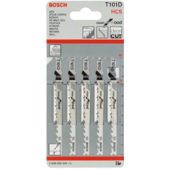 Bosch 2608630032 Jigsaw Blade T101D Clean for Wood 5pc