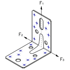 Heavy Duty Angle Bracket 90x90x60mm