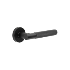 Jedo Bari Knurled Lever On Rose - Matt Black
