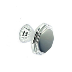 Securit S3544 Octagonal Knobs 30mm Black Chrome Finish