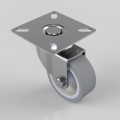 Plate Fixing 50mm Swivel Castor - 50kg Load