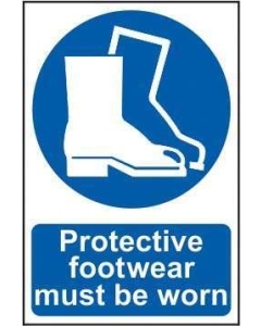 Spectrum Industrial 16 Protective Footwear Safety Sign PVC Self Adhesive 200x300mm