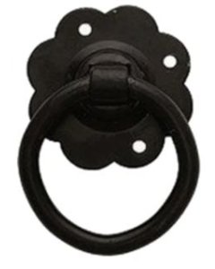 Perry 1136150BLK Plain Ring Handled Gate Latch 150mm Black
