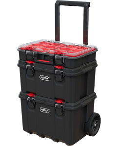 Keter 25097 Stack N Roll Modular Tool Trolley System - Plus Free Screw Tray