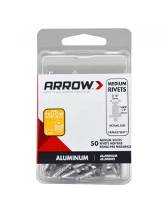 Arrow RMA316IP Medium Aluminium Rivets 5mm x 6mm