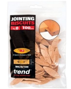 Trend TREBSC/0/100 Biscuit Dowels No. 0 100pcs