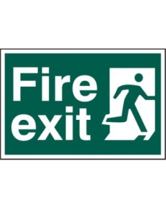 Fire Exit Man Running Right PVC (300 x 200mm)