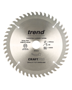 Trend TRECSB/PT16048 Craft Saw Blade Panel Trim 160mm x 48 Teeth x 20mm