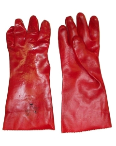 Red PVC Gauntlet Glove 18"