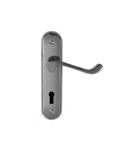 Intelligent KEN05SCP Kensington Lever Bathroom Lock Handle on Short Plate CP