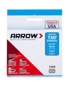 Arrow 505 T50 Staples 8mm X 1250